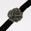 Punk Vintage Flower Charm Black Velvet Sexy Lace Choker